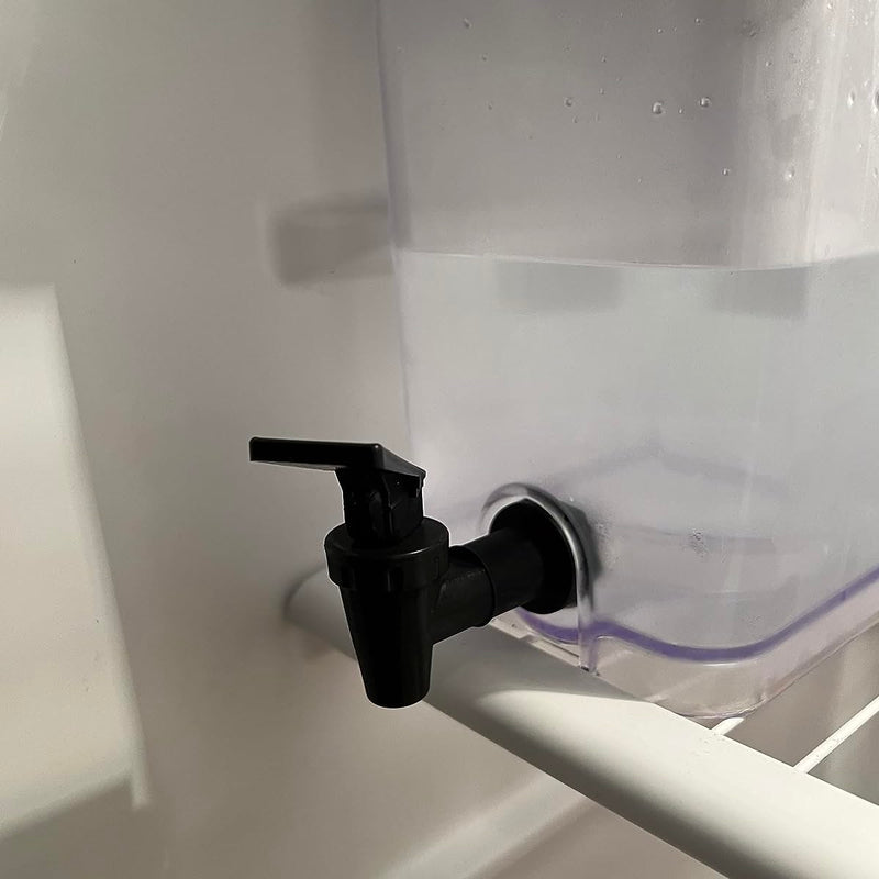 2 Pcs Replacement Cooler Faucet, Reusable Spigot Spout Water Beverage Lever Pour Dispenser Valve Water Crock Water Tap, BPA Free Plastic Water Spigot (Black) Black