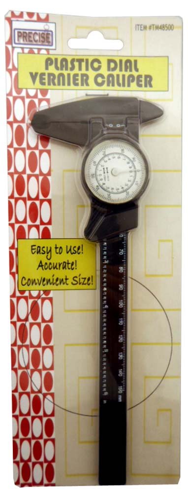 PRECISE 6" - 150mm | Non-Rust, Non-Magnetic Plastic Dial Vernier Caliper | Textured Thumb Wheel | With Depth Probe | Dual SAE & Metric Scale | Designed For Precise Measurements For Multi-Purpose Tasks