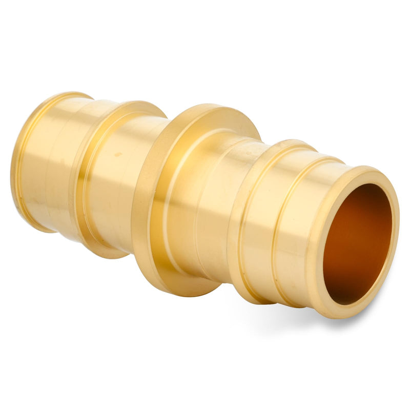 3/4 Inch PEX-A Expansion Coupling Fittings, Brass Straight Connector, PEX-A Pipe Fitting, Lead-Free Brass Plumbing Fittings for Hot and Cold Water, Potable Water (10-Pack) 3/4" PEX-A Coupling-10