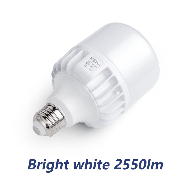 2550LM Super Bright LED Light Bulbs 23W Equivalent 200W, 5000K Daylight White 3-Pack, High Lumen E26 Bulb for Garage Basement Workshop Home Office, Flicker-Free Die-Aluminum Housing for Indoor