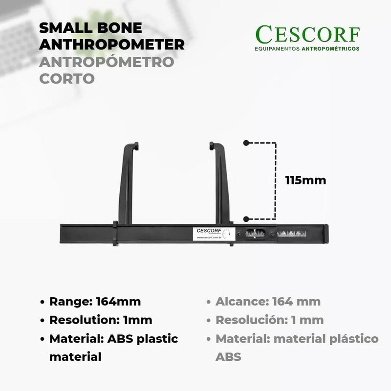 Innovare Small Bone Anthropometer Caliper Plastic 164mm to Measure Diameter Width of Elbow, Knee, Foot, Wrist, Biestiolide, Bimaleolar, Forearm, Thighbone, Humerus, Femur