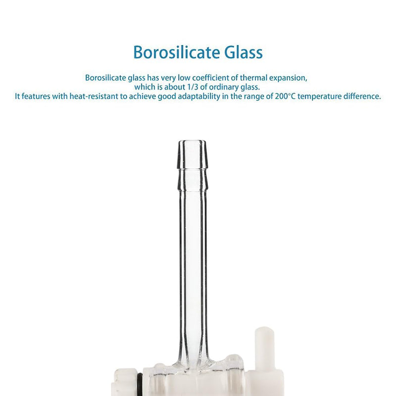 stonylab Glass Vacuum Flow Control Adapter, Borosilicate Glass Flow Control Vacuum Distillation Take Off Adapter with PTFE Stopcock for Laboratory Supplies 1