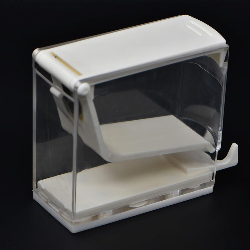 1 Pack Dental Cotton Roll Dispenser,Press Type Cotton Roll Holder Organizer (White) White