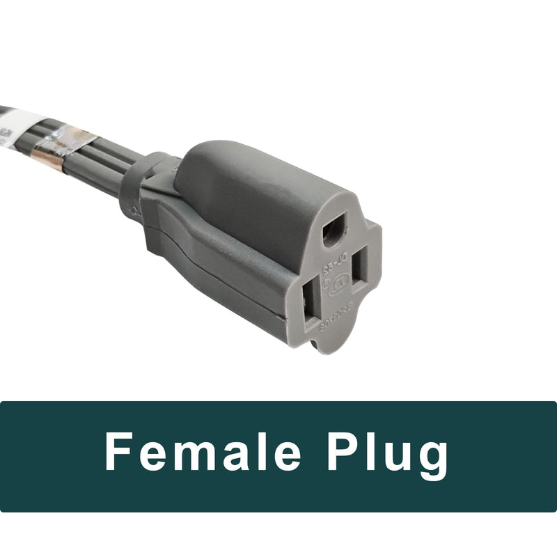 EP 3 Ft Heavy Duty Appliance Extension Cord - 14 Gauge 3 Prong SPT-3 Cable Wire, Ideal for Air Conditioners, Refrigerators, and Major Appliances - Indoor Use, Gray Grey