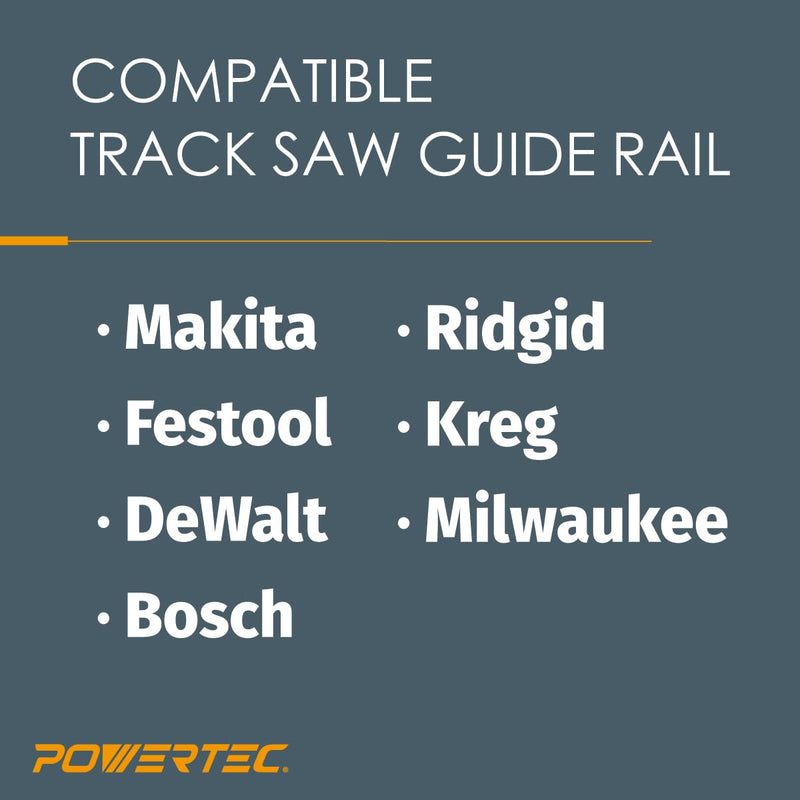 POWERTEC T Track Clamp - Accepts 1/4" & 5/16" T Bolts, Hold Down Clamp for Track Saw Guide Rail, 4PK (71439-P2)