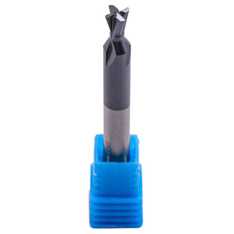 BestParts High Performance Solid Carbide End Mill, Dovetail Mill Cutter - AlTiN Coated, 4 Flute, 74 Degree, 1/4" Shank Diameter, 1/4" Length of Cut, 2-1/2" Overall Length