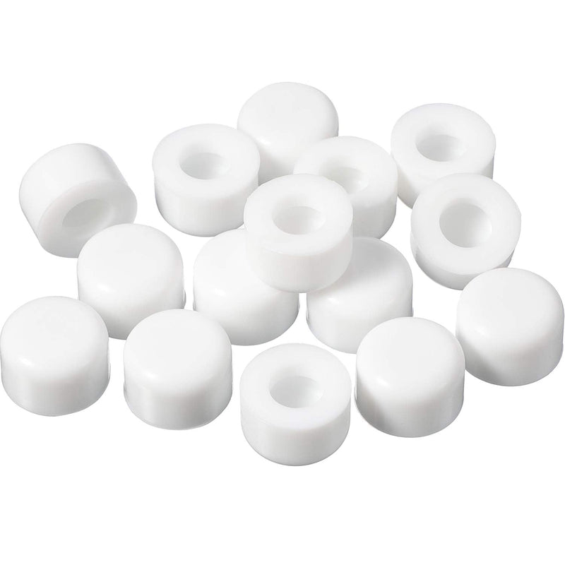 Outus 15 Pcs Rubber Door Stop Silicone Replacement Door Stop Caps Tips Bumpers for Wall and Floor Protection, Universal Size (White) White