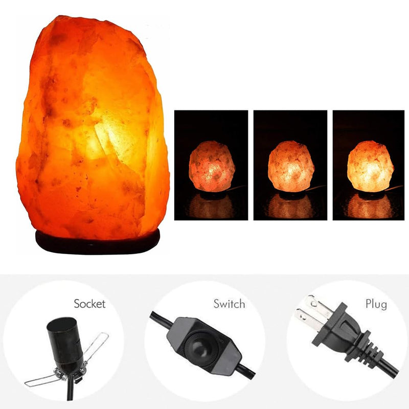 Himalayan Salt Lamp Cord Replacement with Dimmer Switch Christmas Bulb,Salt Lamp Cord 5 Feet Salt Lamps Cords with Base Assembly and E12 Halogen Salt Lamp Bulbs (Retro1) Retro1