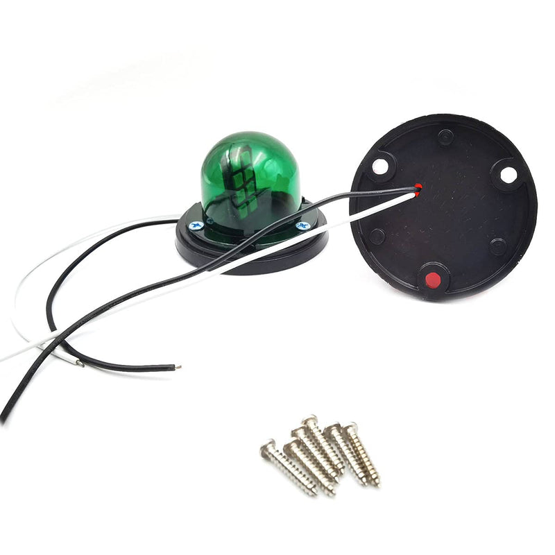 FainWan 2pcs Boat Yacht LED Light Green and Red Marine 12V Stainless Steel Bow Navigation Lights