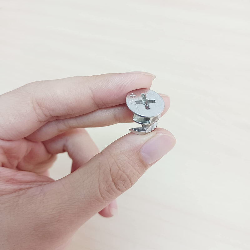 Medsuo 12pcs Furniture Connecter Cam Lock Fittings 15mm x 11mm Cam Lock Nuts for Cabinet Drawer Dresser Wardrobe Furniture Panel Connecting