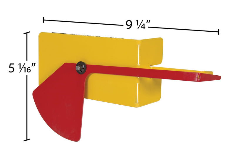 Vestil FRK-LVL Steel Fork Truck Level 9-1/4 in. x 2-5/8 in. x 5-1/16 in. Yellow/Red