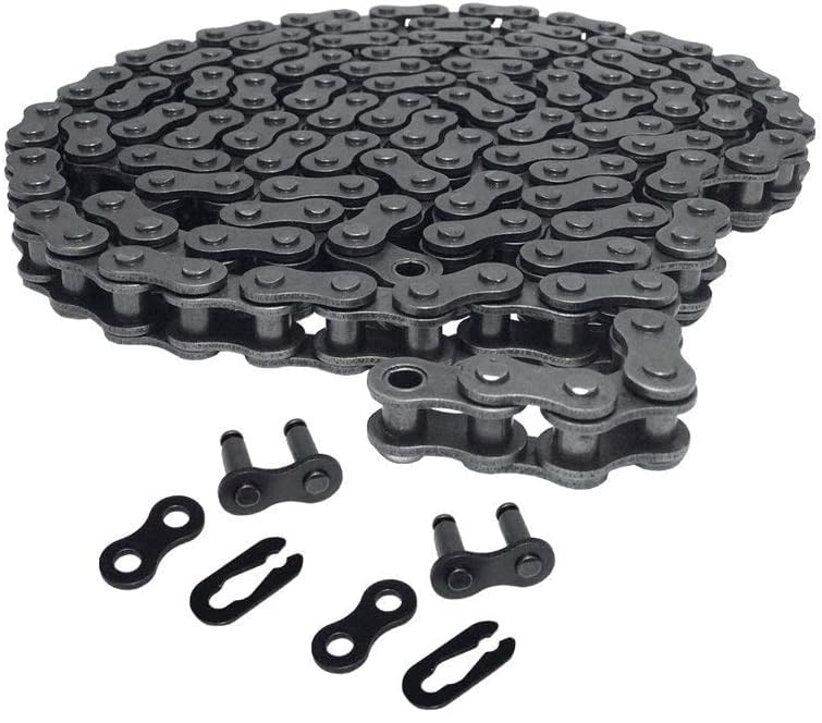 AZSSMUK #35 Roller Chain - 5 Feet Carbon Steel Material with 2 Connecting Links Industrial Chain - 160 Links 35-5FT