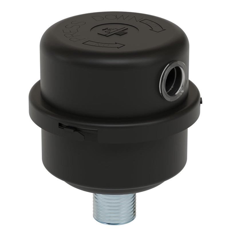 Solberg FS-06-050 Filter Silencer, 1/2" MPT Outlet, 3-13/16" Height, 3-1/4" Diameter, 12 SCFM Single Unit