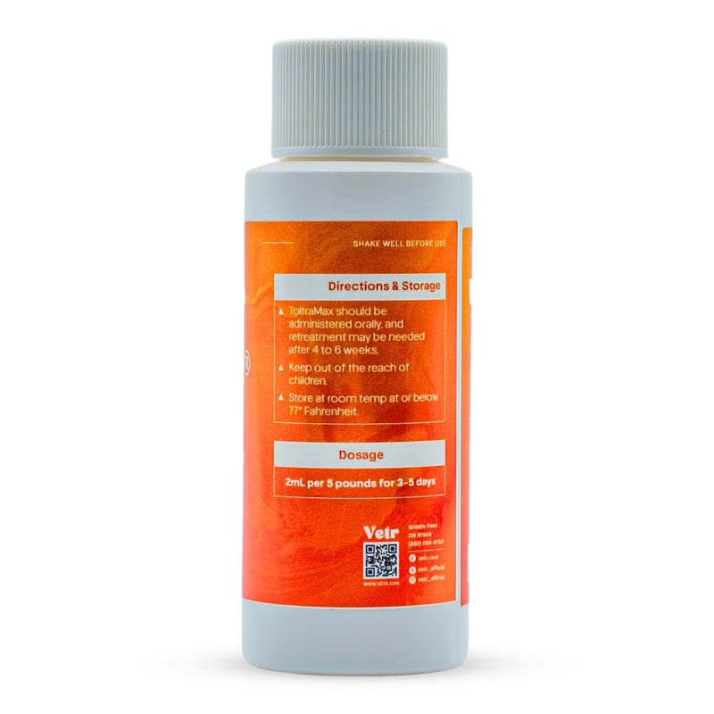 Toltrazuril 2.5% for Horses, Dogs, Cats, 60mL/2 Ounce, for Non-Food Chain Animals, Peanut Butter