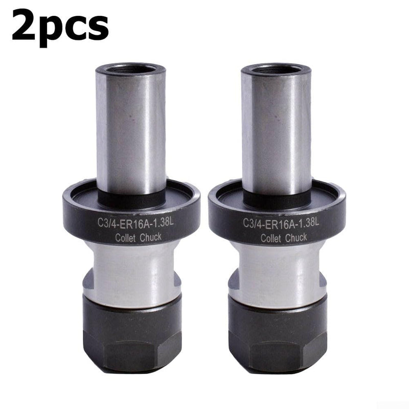 TTS 34 ER16 Collet Chuck Tool Holder With Groove, Extension Straight Shank Tool Holder Collet Chuck For 3/16 1/2 Clamping Range