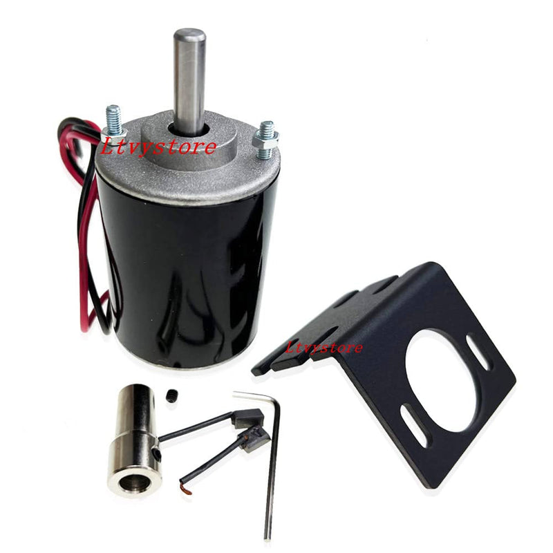12V Permanent Magnet DC Motor, 30W 3500RPM High Speed CW/CCW Electric Gear Motor for DIY Generator, Micro Speed Reduction Geared Motor 12V 3500RPM