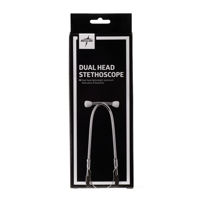 Medline Dual-Head Stethoscopes, Black