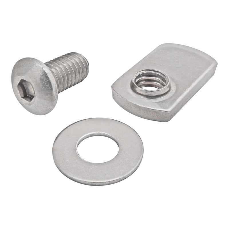 8020, 3620, 15 Series, 5/16-18 x .625" Long 8utton Head Socket Cap Screw (BHSCS), with .345" Washer and Economy Slide-in T-Nut, Stainless Steel SS 8020 Channel Hardware HW (10) 10