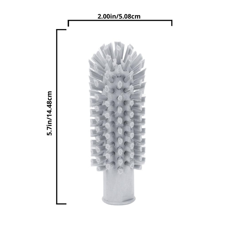 SPARTA Multi-Purpose Valve Brush Pipe Brush, Round Brush with Polyester Bristles, Color Coded for Commercial Cleaning, Kitchen, Restaurant, Bathroom, Plastic, 5.7 X 2 X 5.7 Inches, Gray 2"Width x 5.7" Height (Pack of 1)