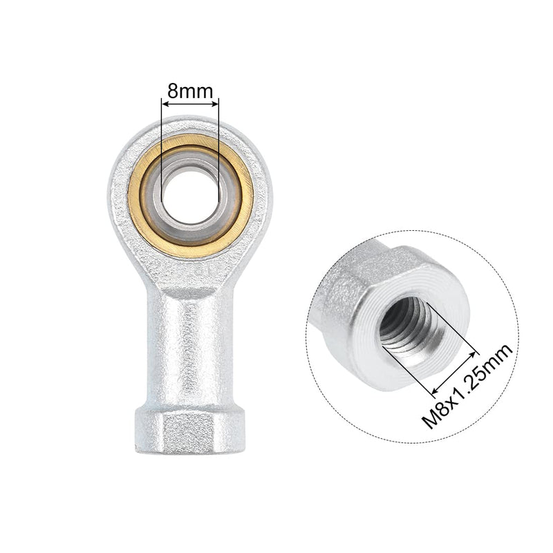 uxcell 8mm Rod End Bearing M8x1.25 Rod Ends Ball Joint Female Right Hand Thread