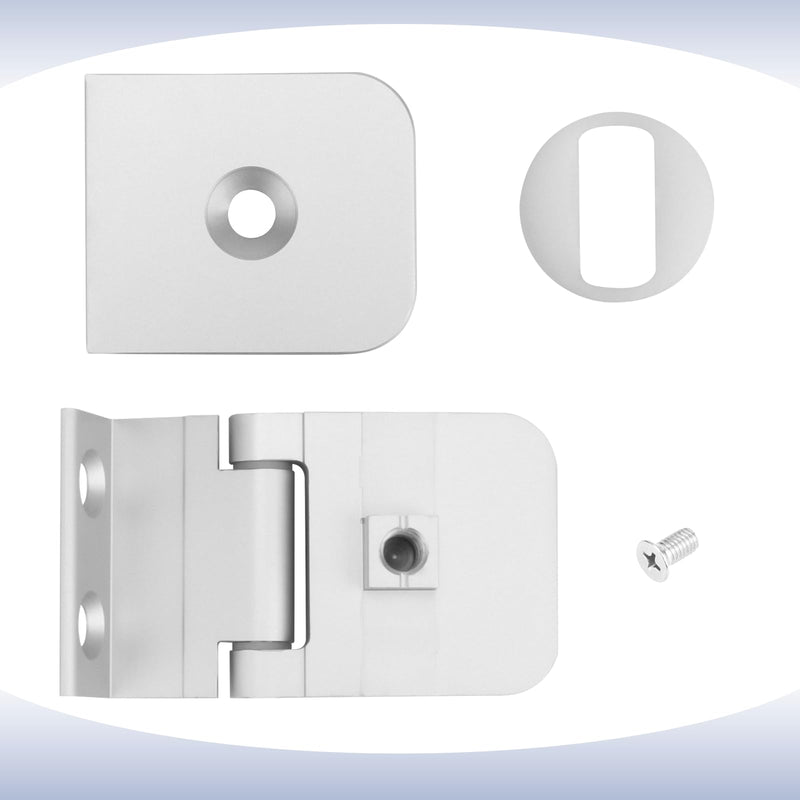 2Pack Glass Shower Door Hinges, Aluminum Mini Hinge Fit for 1/4 Inch Thick Frame-Less Glass Doors, Chrome Finish Hinges for Residential Use Shower Doors Hardware Parts