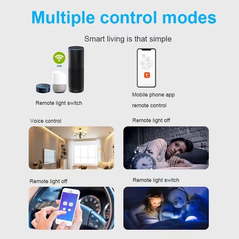 Tuya Smart Life WiFi Momentary Inching Relay Self-Locking Switch Module,DC 7-32V/USB 5V WiFi RF Bluetooth Relay,DIY Smart Home,Compatible with Alexa Goolge Home(1CH Smart Life)