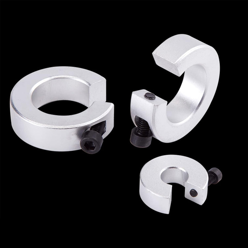 SBR20 Shaft Collar Bore 20mm OD 40mm Thickness 12mm Clamp on Stop Collar with M5 Set Screw Aluminum Alloy for Linear Rail and Motion Guide Shaft (4 Pack) 20mm Bore Size 4