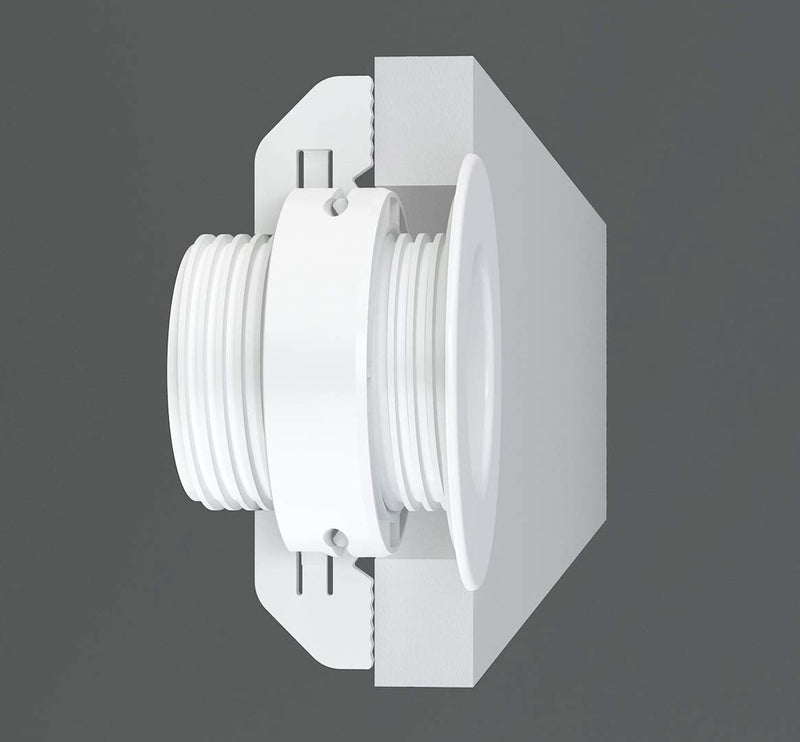 (White) Cable, Wire, Cord Management - Self Locking Grommet with Cover for Walls, Ceilings, Desks, Used for All Surfaces 3/8” to 1” Thick, Made in USA White