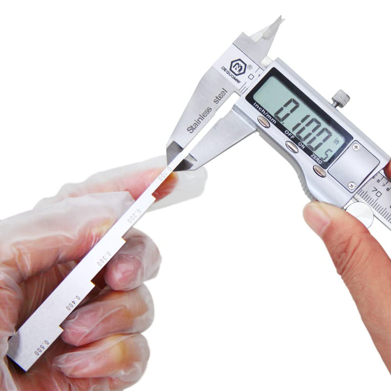 YUSHI 5 Step 0.1'' 0.2'' 0.3'' 0.4'' 0.5'' Test Calibration Block 1018 Steel for Ultrasonic Thickness Gauge in UT