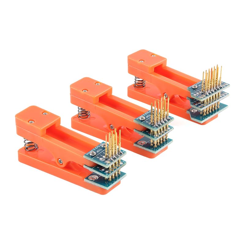 2Pcs 4Pin 2.54mm Single Row Test Clip Board Module Program Burning Clip Board 4 Pins PCB Burning Fixture Programmer Burning Clip Dupont Wire