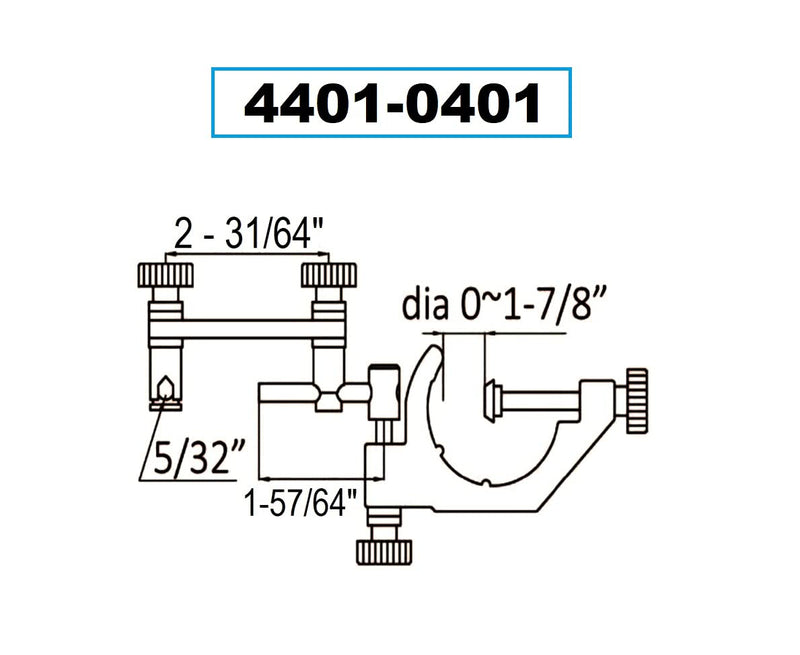 HHIP 4401-0401 Universal Test Indicator Holder Single