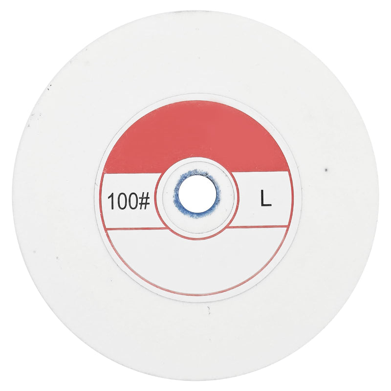 1 Piece Benchtop Grinding Wheel, 5 Inches, Suitable for Grinding Alloy Steel, Hardened Steel, High Carbon Steel and Other Metals. 100 Grit, 1/2" Mandrel Hole, 0.67" Thickness (White Corundum) 100 grit.white