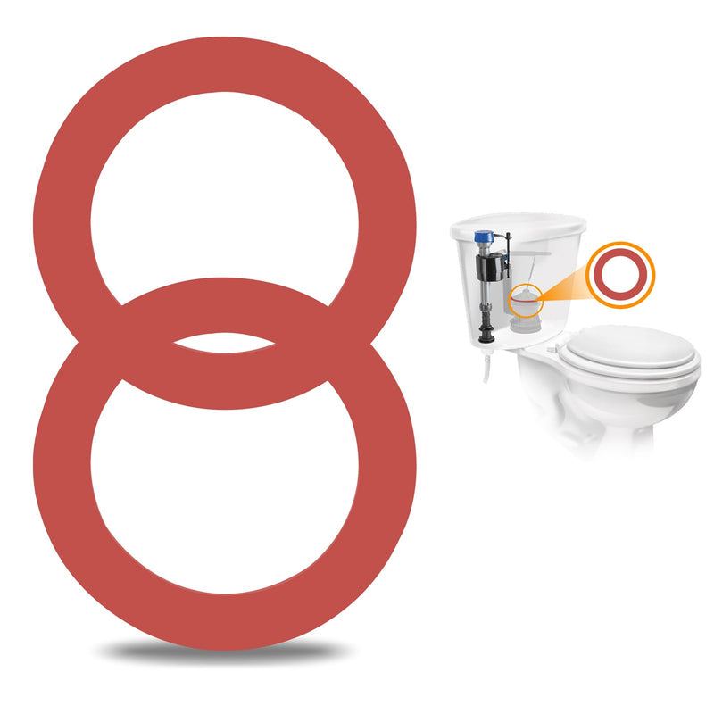 Flush Valve Seal for Mansfield, Upgraded Silicone Material 160 Toilet Parts Replacement for Mansfield models 210 and 211 Flush Valves, Toilet Gasket Equivalent to 630-0030, 2Pcs