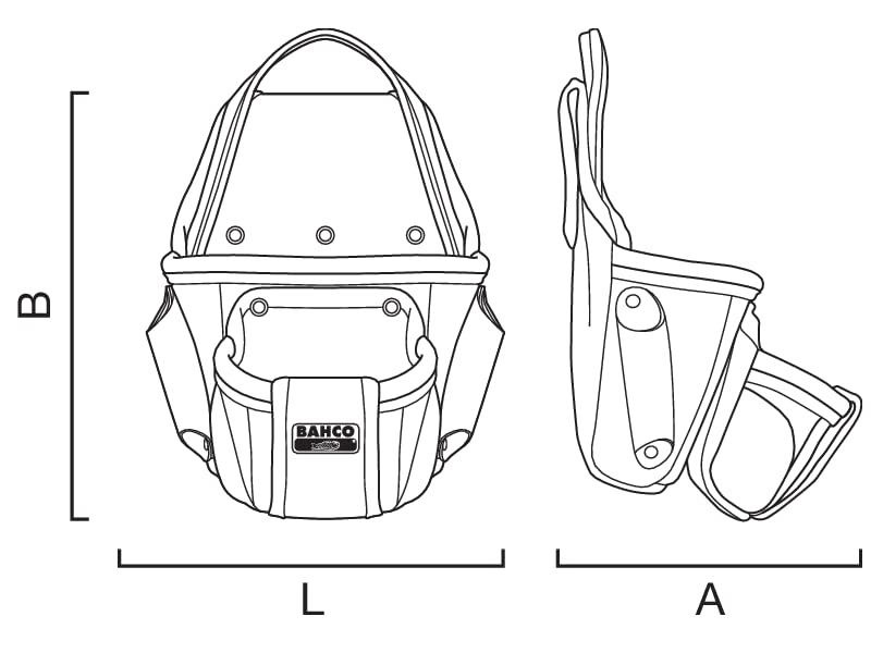 Bahco 4750-2PP-1 Two Pocket Fixings Pouch