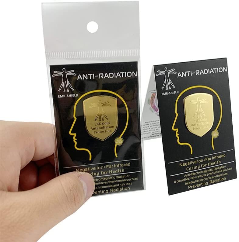 OTTYMO Anti-Radiation Protection Shield Protection Cell Phone Stickers Radiation Blocker Emf Protection Blocker for Mobile Phones Computers Laptops Cell Phones Tablets Electronic Devices, Gold