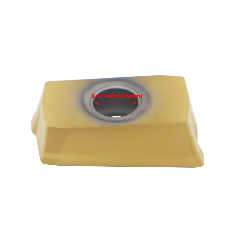 Carbide Milling Insert APMT1604, 10pcs, CNC Milling Machine Indexable Milling Insert, R0.8, Tungsten Steel Surface Golden Coating, Very Suitable for Processing Steel and Stainless Steel. APMT1604PDER DP