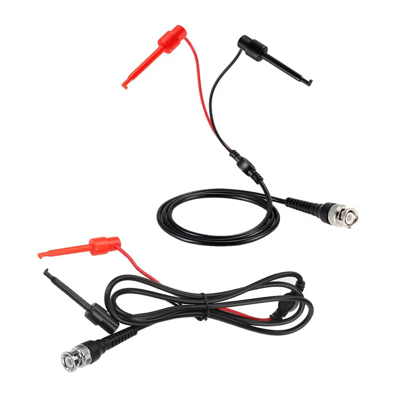 Joyzan BNC to Test Hook Clips, Mini Dual Probe Coaxial Cable Leads Set P1020 Testing Plunger Probes Ended IC Male Plug Oscilloscope Minigrabber Accessories 50Ω Coax Machine Signal Generator Multimeter