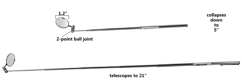 Telescoping Inspection Mirror, 2-Pack