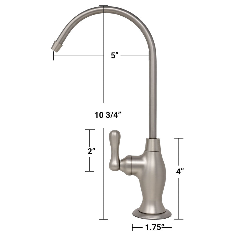 Metpure NSF Certified Non-Air-Gap RO Faucet, Champagne Gold, Vase Style