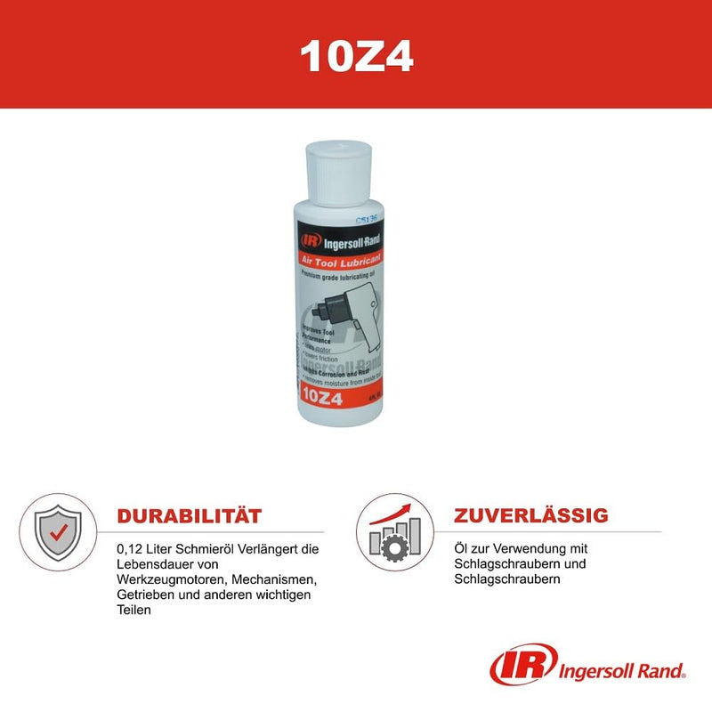 Ingersoll Rand Air Tool Oil, 4oz Bottle, SAE Grade 10W