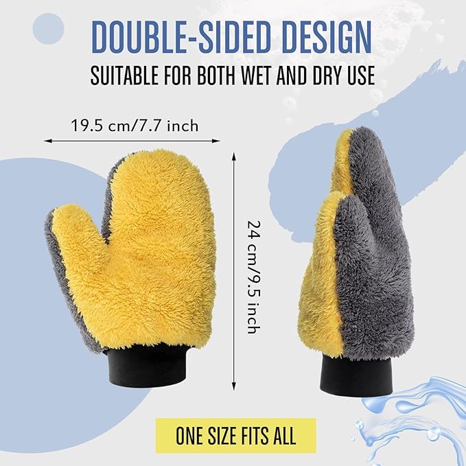15 Pcs Microfiber Painting Mitts with Thumb for Furniture Staining