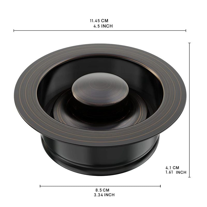 BOTEMY Sink Flange for Garbage Disposal and Stopper Stainless Steel Fit Universal 3-1/2 Inch Standard Drain Openings Kitchen Replacement Accessories (Oil-Rubbed Bronze)