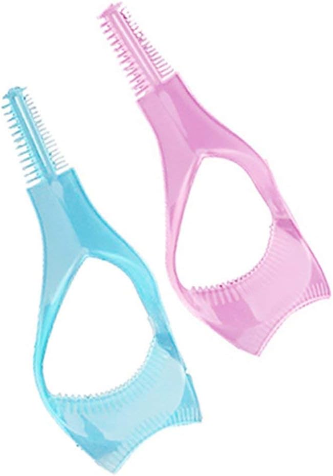3 in 1 Mascara Shield Guard Eyelash Brush Curler Guide Applicator Comb Makeup Tool Random Color Stylish and Durable - NewNest Australia