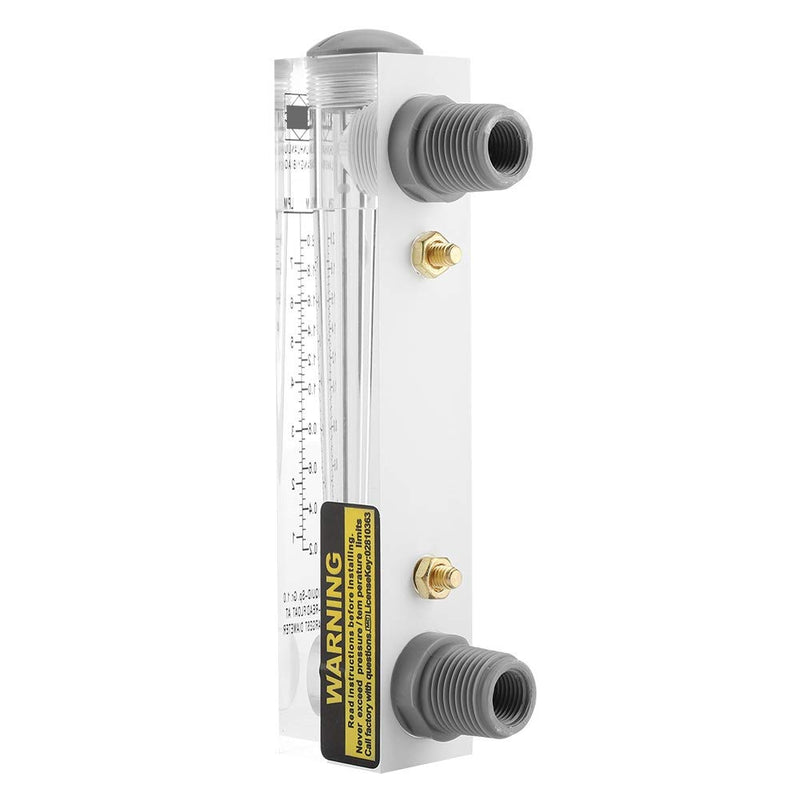 Liquid Flowmeter, Water Meter Panel Type Glass Liquid Flowmeter 0.2-2GPM/1-7LPM Water Measuring Meter