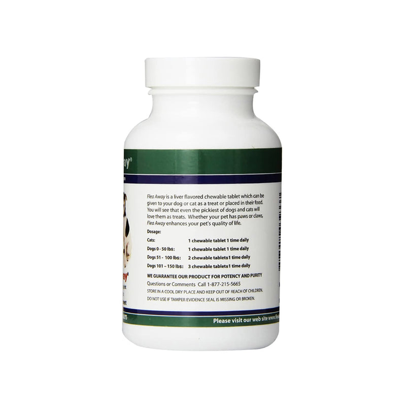 Flea Away All Natural Chewable Tablets, 100 Count 1 Single - PawsPlanet Australia