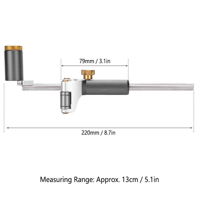 Marking Wheel Marking Draw Circle Linear Arc Scriber Tool Dual-Purpose Sliding Mark Scraper for Wood Iron Metal