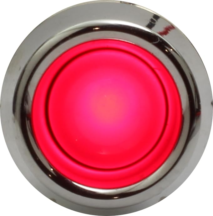 Fastronix 12V Red LED Automotive Indicator Light with Terminals (2 Pack)