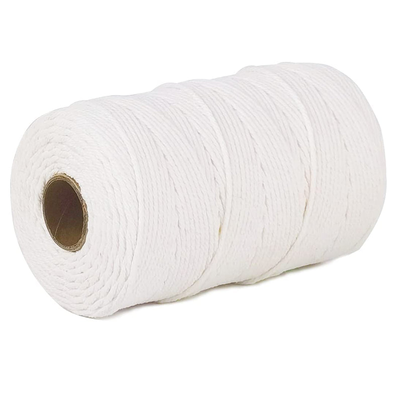 PerkHomy Cotton Butchers Twine String 500 Feet 2mm Twine for Cooking Food Safe Crafts Bakers Kitchen Butcher Meat Turkey Sausage Roasting Gift Wrapping Gardening Crocheting Knitting Natural White