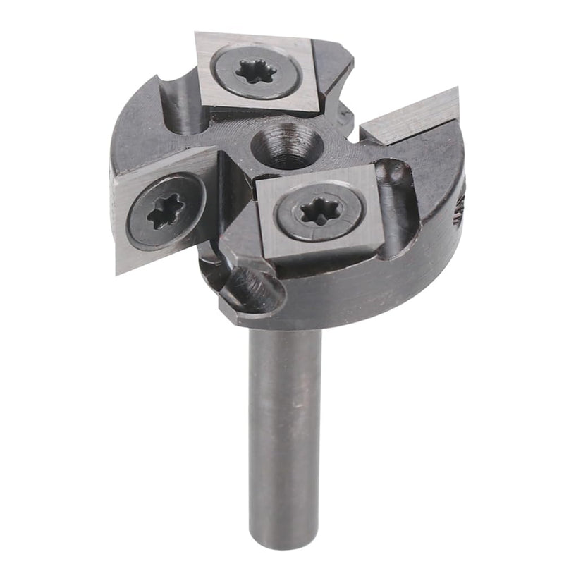 SainSmart Genmitsu CNC Spoil Board Surfacing Router Bit, 1/4" Shank 1-1/4" Cutting Diameter, 2+2 Flutes Insert Carbide Slab Flattening Router Bit for Woodworking Carving, 4RBC01A 1/4" Shank-1-1/4" Cut Dia. (2+2 Inserts)