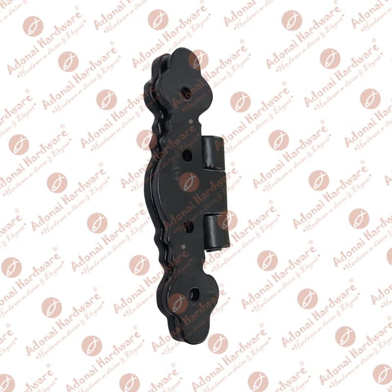 Adonai Hardware 3.5" "Adna Antique Cast Iron Butterfly H Cabinet Hinges (4 Pack, Matte Black) for Barn Doors, Cupboards, Wooden Jewelry Box, Furniture, Treasure Chest and Trunks
